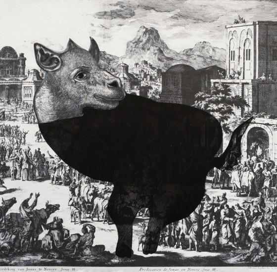 Kozioł | akwaforta, akwatinta, druk cyfrowy | 70 x 100 cm